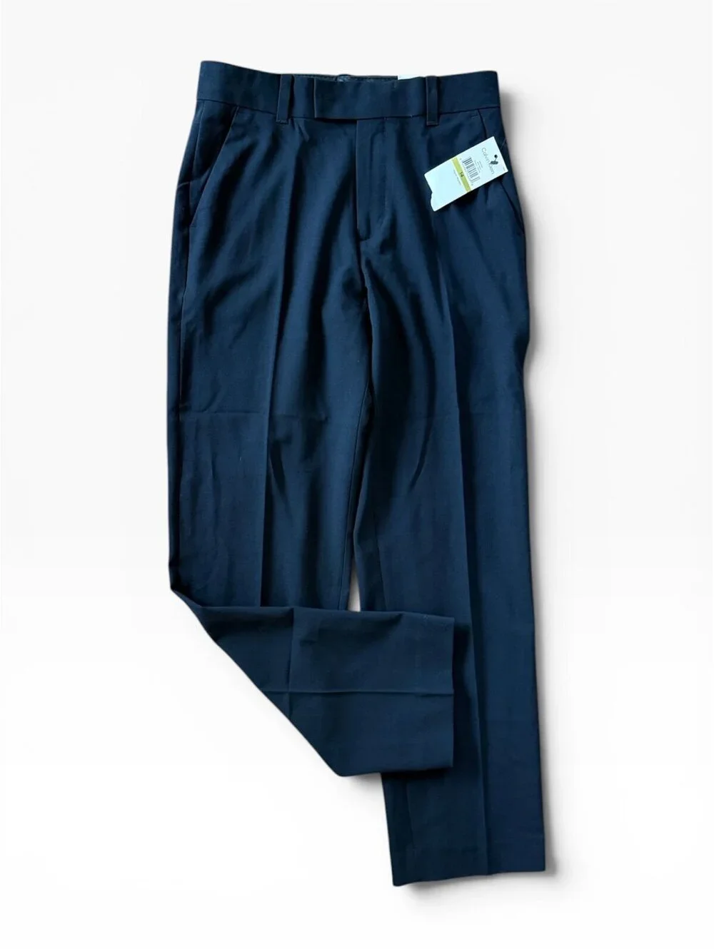 NWT Calvin Klein Boys Size 14 Navy Blue Flat Front Slim Fit Dress Pants Suit Sep